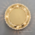  Golden ceiling canopy crystal pendant luxury ceiling lamp Supplier